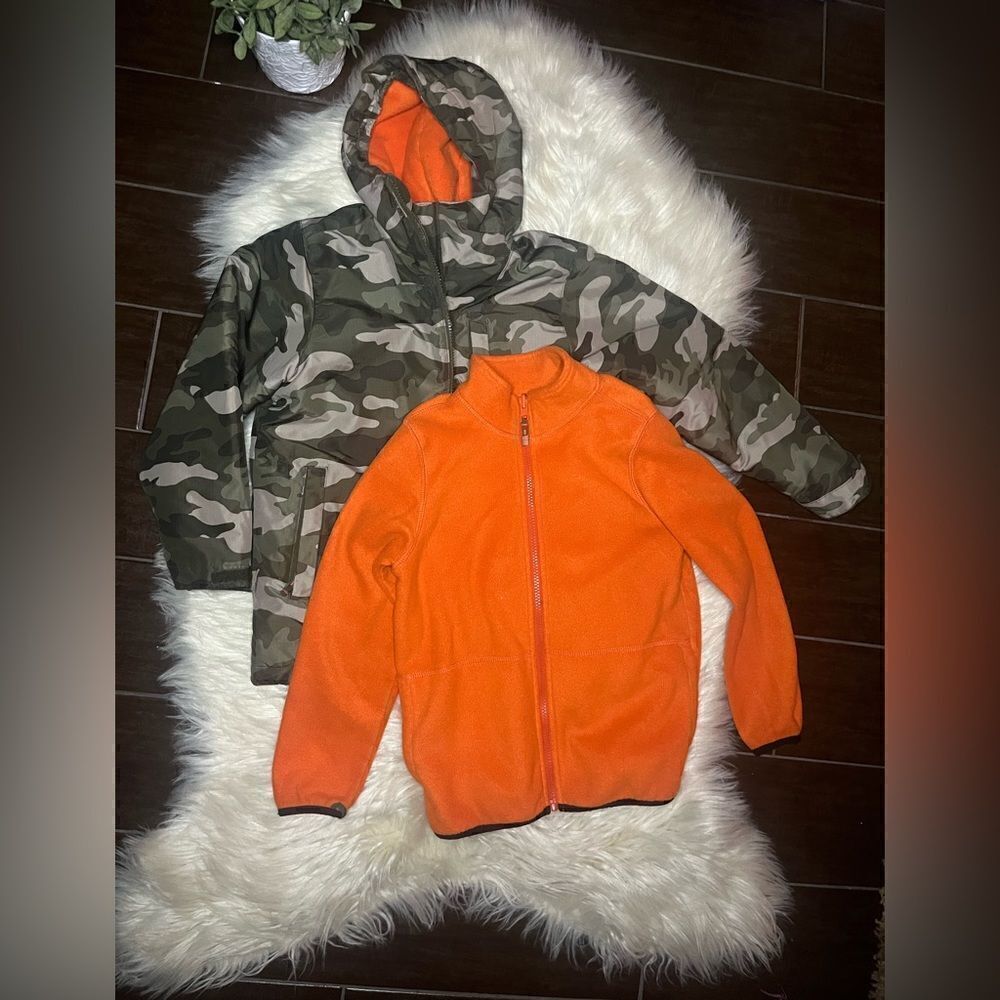 The Children’s Place camo 3 in 1 hooded jacket sz Med (7/8)